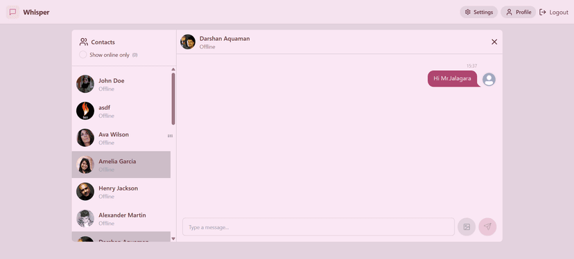 Whisper Screenshot